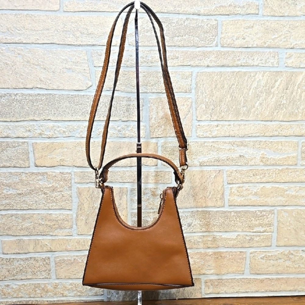 DESIGNER INSPIRED Elegant Brown  Handbag Removeavle Shoulder Strap PU